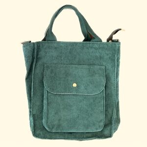 Corduroy Shoulder Bag Green